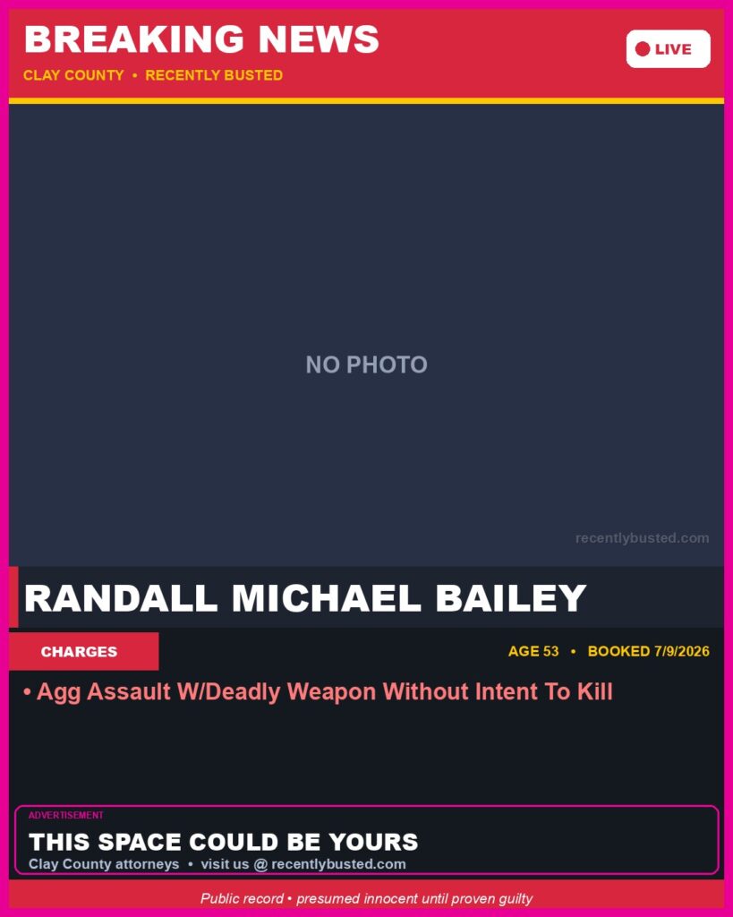 Booking photo of RANDALL MICHAEL BAILEY