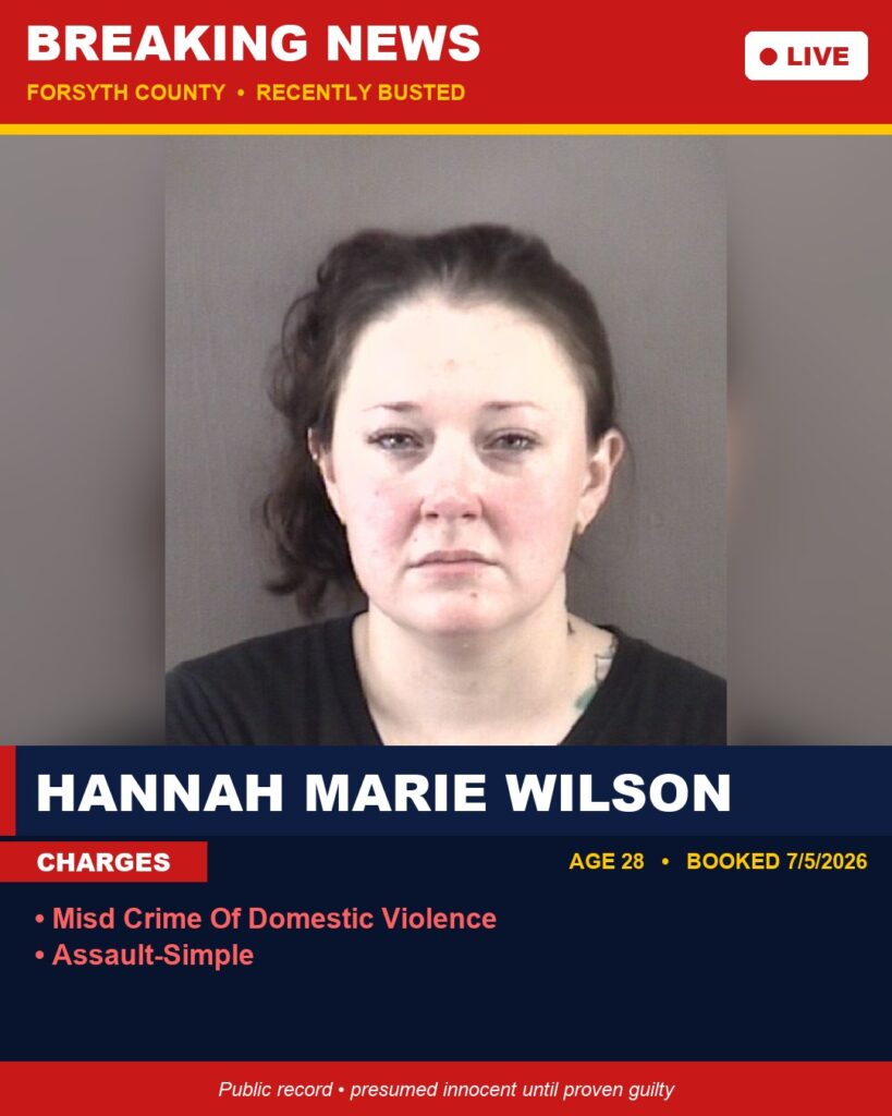 Booking photo of HANNAH MARIE WILSON