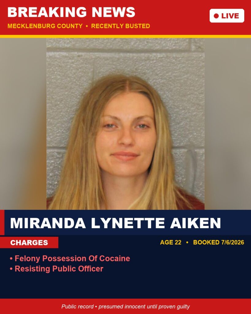 Booking photo of MIRANDA LYNETTE AIKEN