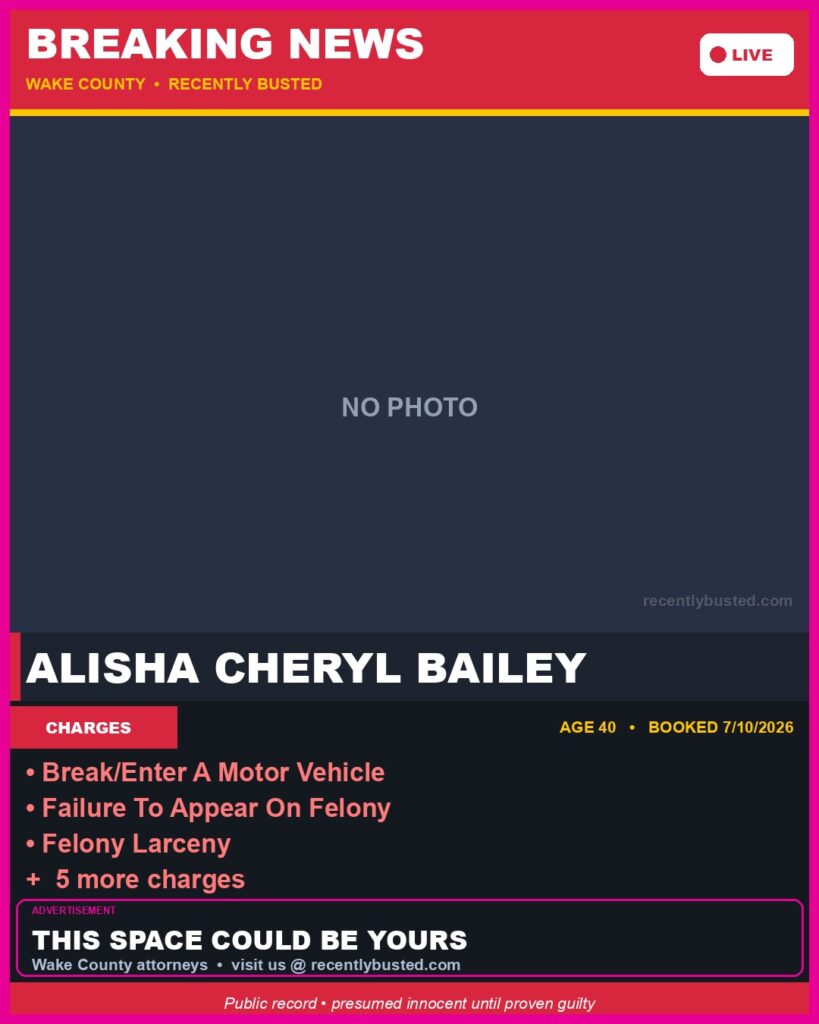 Booking photo of ALISHA CHERYL BAILEY