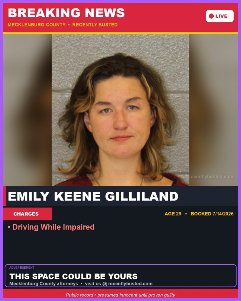 Booking photo of EMILY KEENE GILLILAND