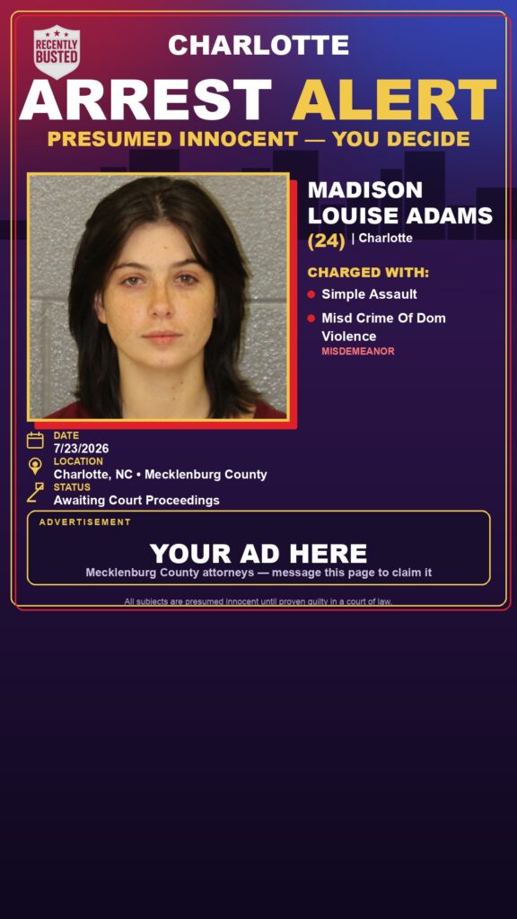 Booking photo of MADISON LOUISE ADAMS