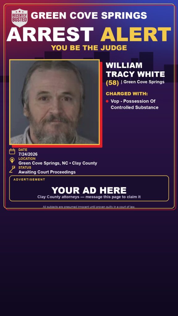 Booking photo of WILLIAM TRACY WHITE