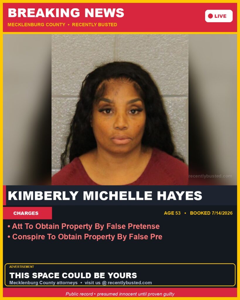 Booking photo of KIMBERLY MICHELLE HAYES