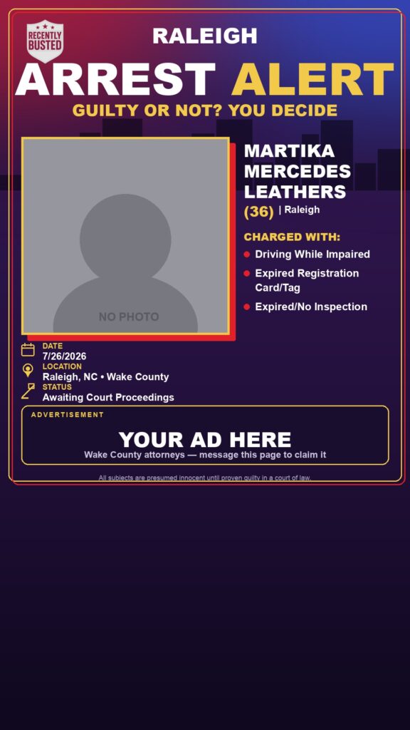 Booking photo of MARTIKA MERCEDES LEATHERS
