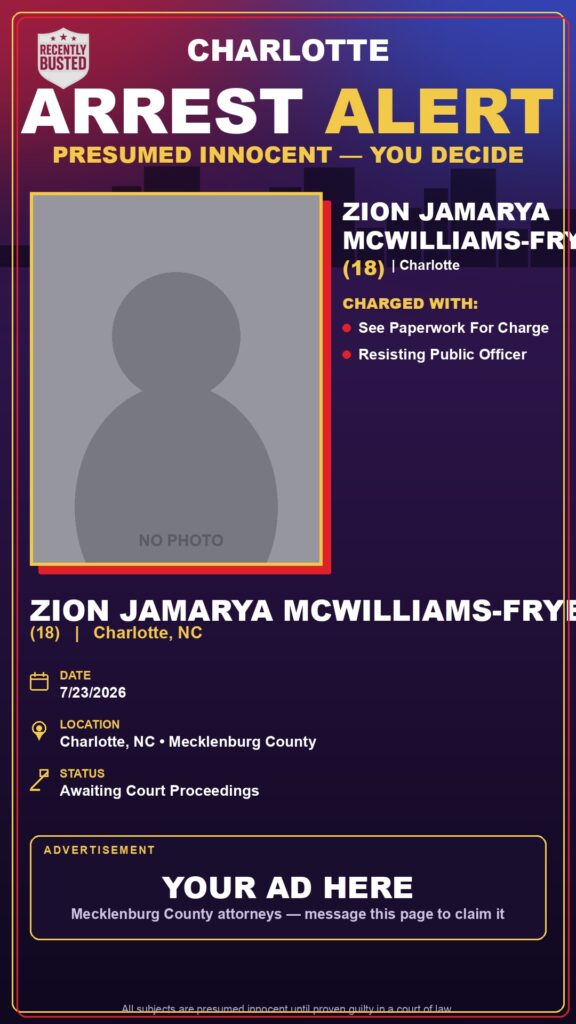Booking photo of ZION JAMARYA MCWILLIAMS-FRYER