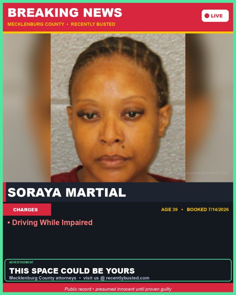 Booking photo of SORAYA MARTIAL
