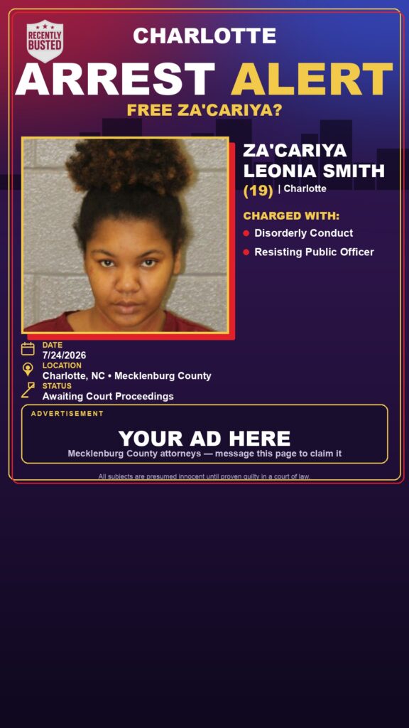 Booking photo of ZA'CARIYA LEONIA SMITH