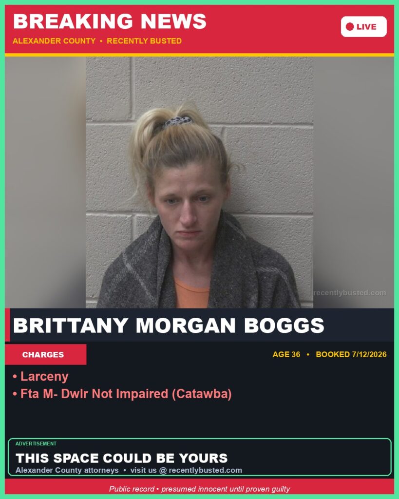 Booking photo of BRITTANY MORGAN BOGGS