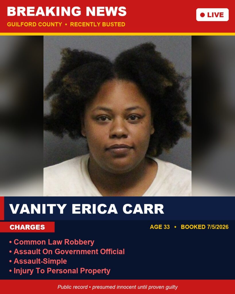 Booking photo of VANITY ERICA CARR