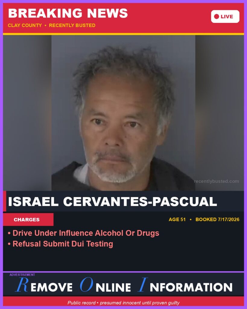 Booking photo of ISRAEL CERVANTES-PASCUAL