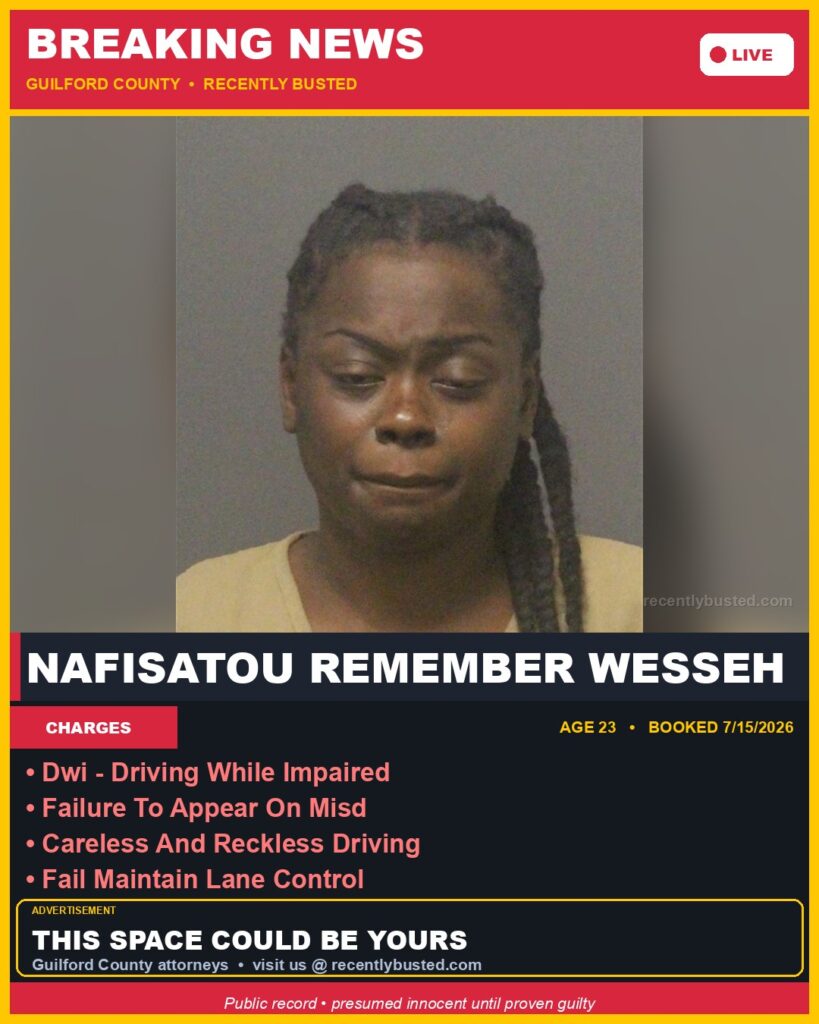 Booking photo of NAFISATOU REMEMBER WESSEH