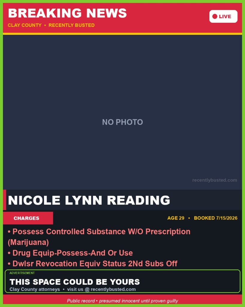 Booking photo of NICOLE LYNN READING