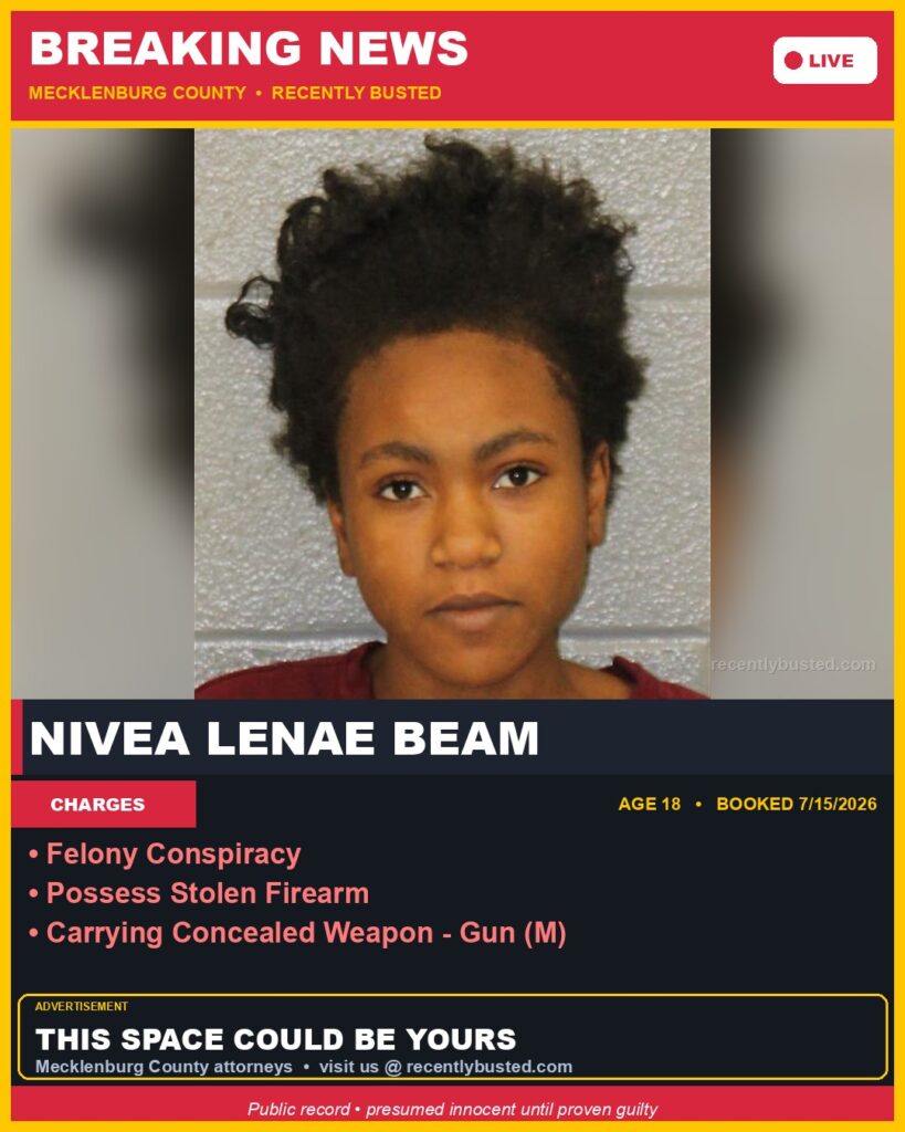 Booking photo of NIVEA LENAE BEAM