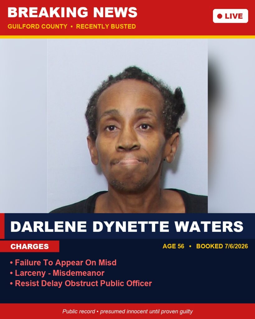 Booking photo of DARLENE DYNETTE WATERS