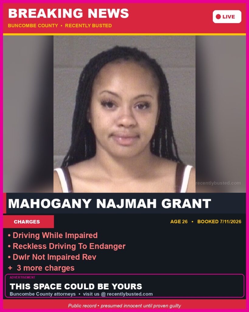 Booking photo of MAHOGANY NAJMAH GRANT