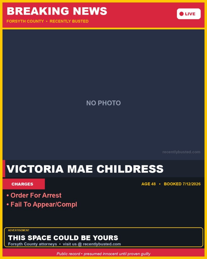 Booking photo of VICTORIA MAE CHILDRESS