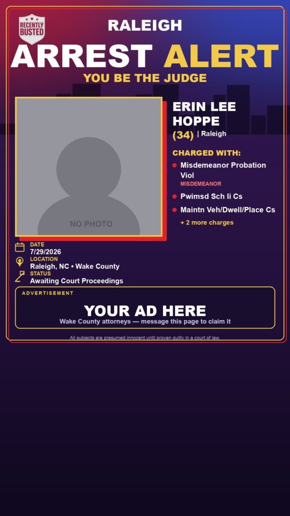 Arrest report - ERIN LEE HOPPE