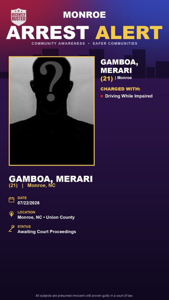 Booking photo of GAMBOA, MERARI
