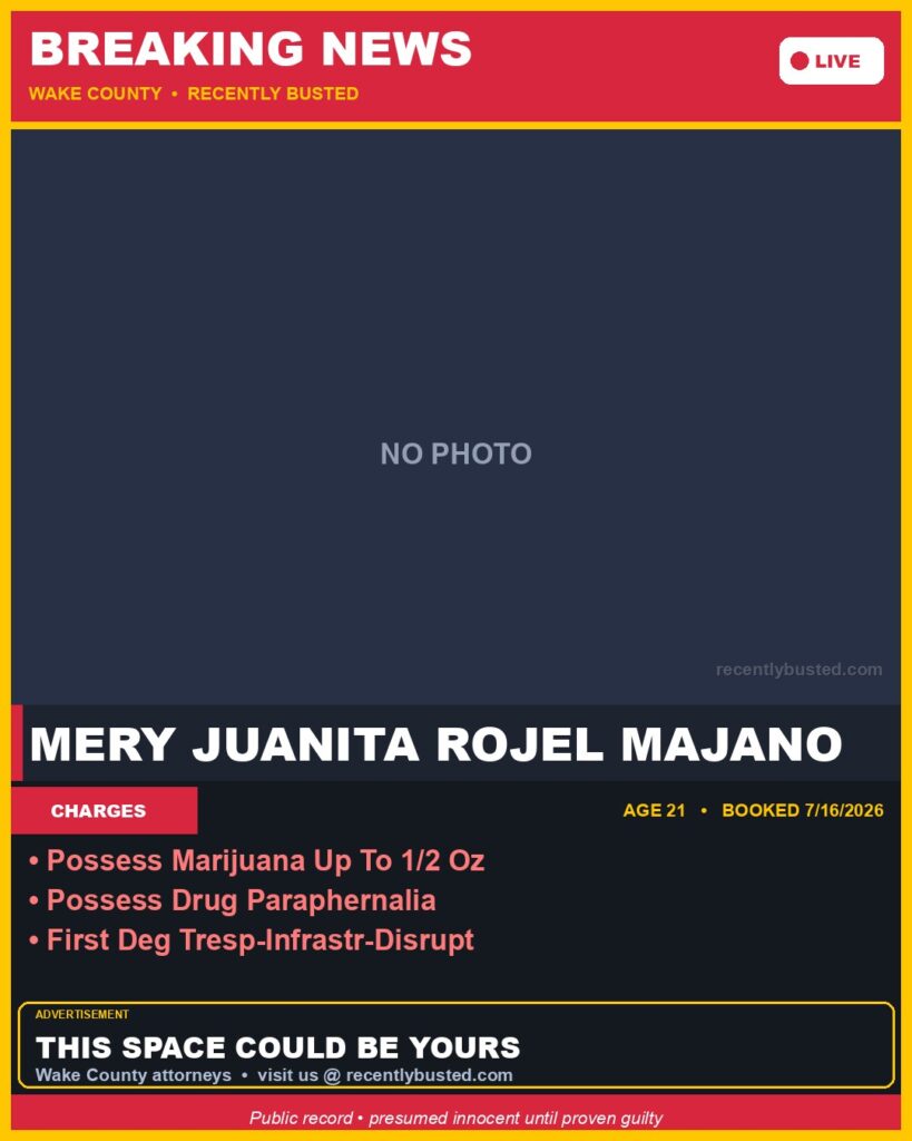 Booking photo of MERY JUANITA ROJEL MAJANO