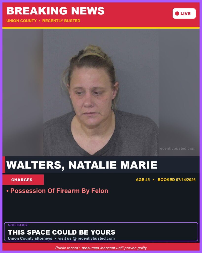 Booking photo of WALTERS, NATALIE MARIE