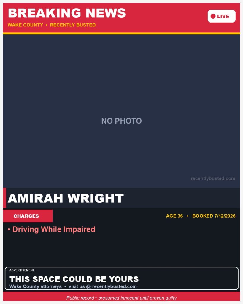 Booking photo of AMIRAH WRIGHT