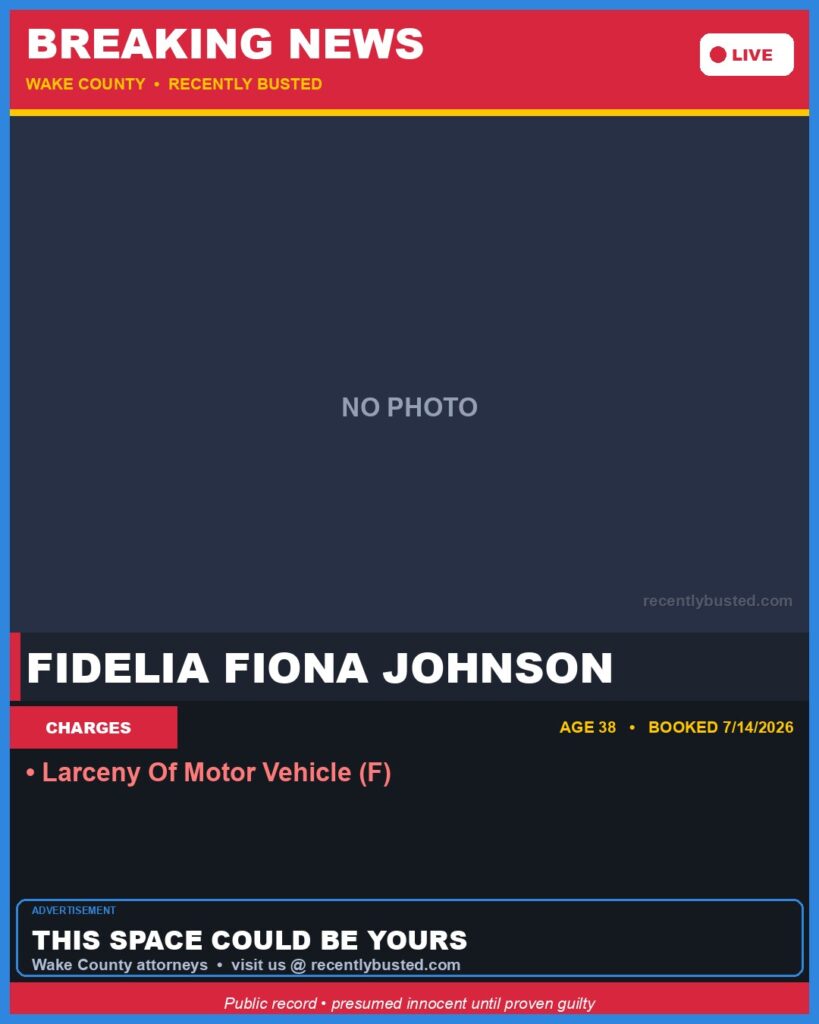 Booking photo of FIDELIA FIONA JOHNSON