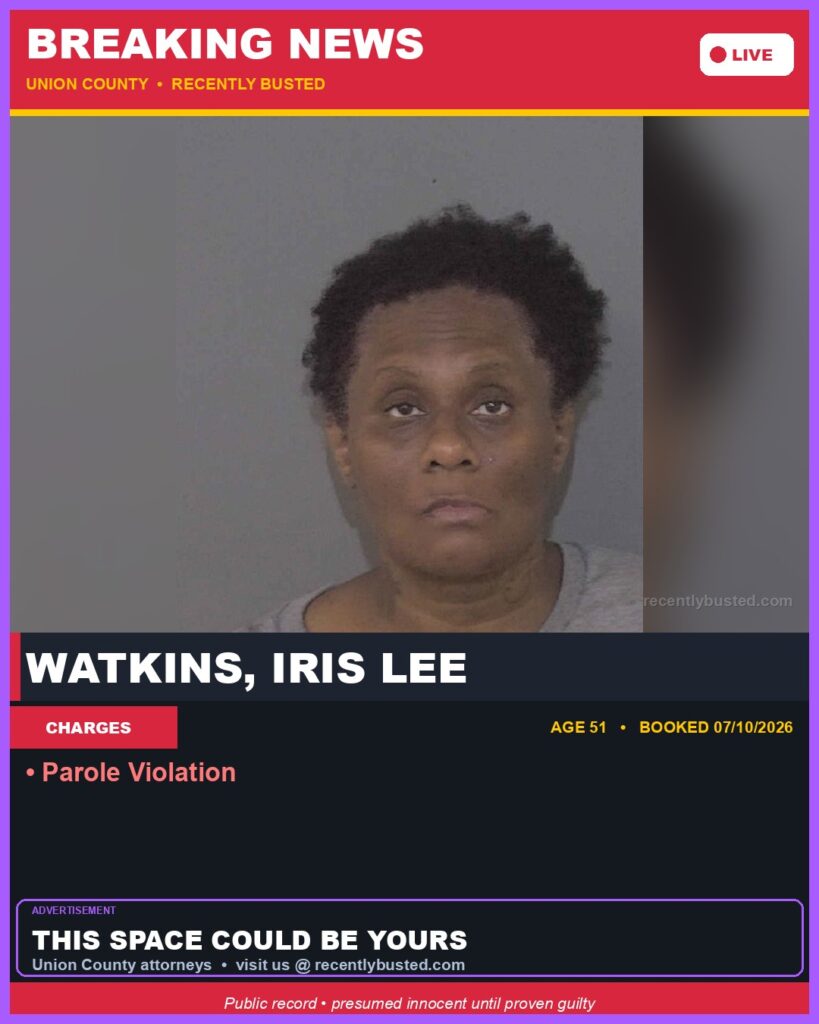 Booking photo of WATKINS, IRIS LEE