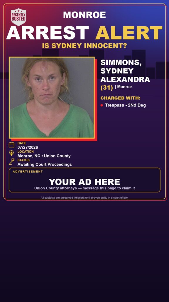 Booking photo of SIMMONS, SYDNEY ALEXANDRA