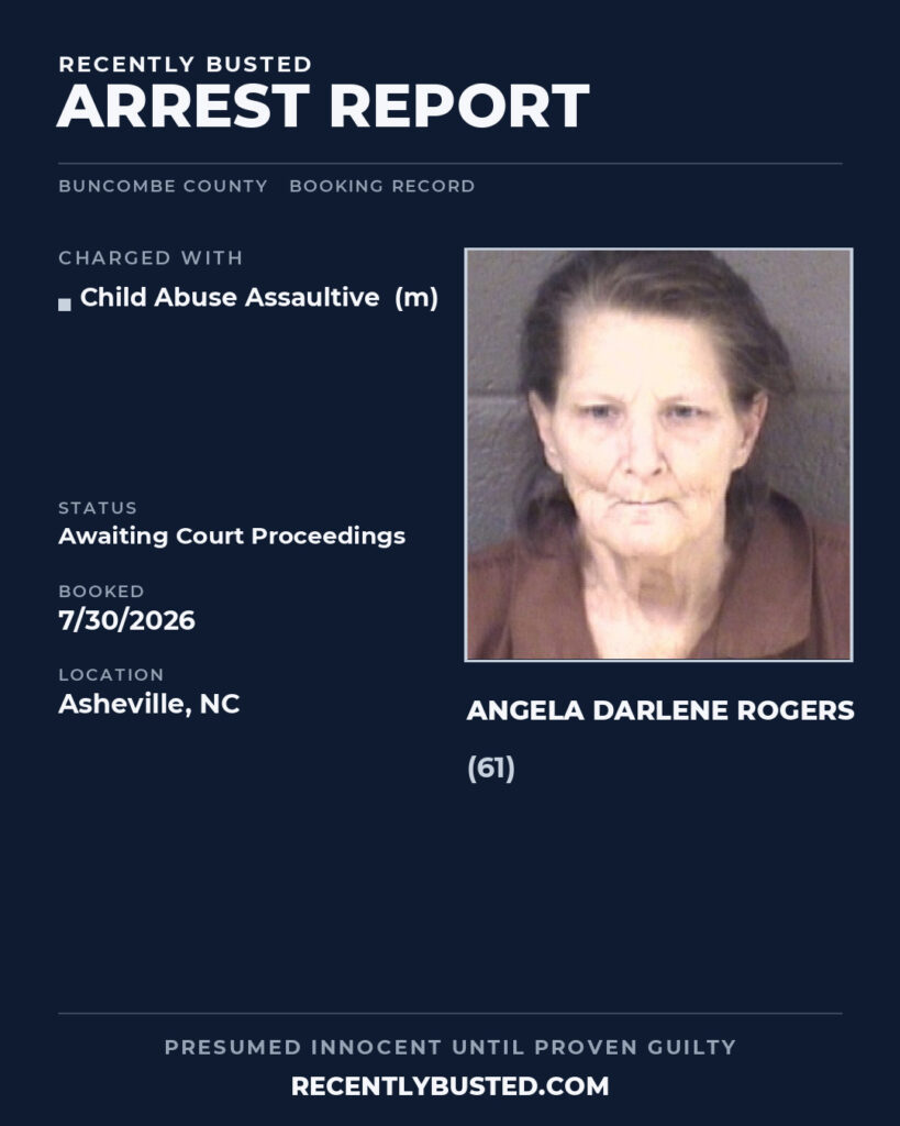 Arrest report - ANGELA DARLENE ROGERS