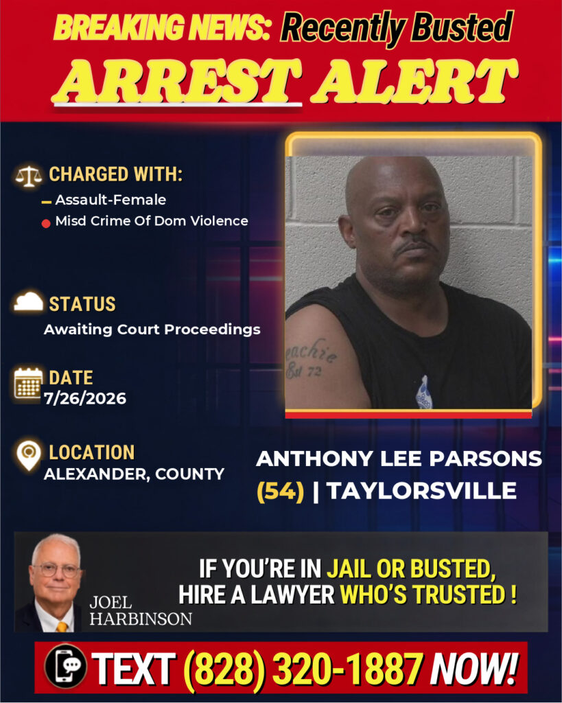 Arrest report - ANTHONY LEE PARSONS
