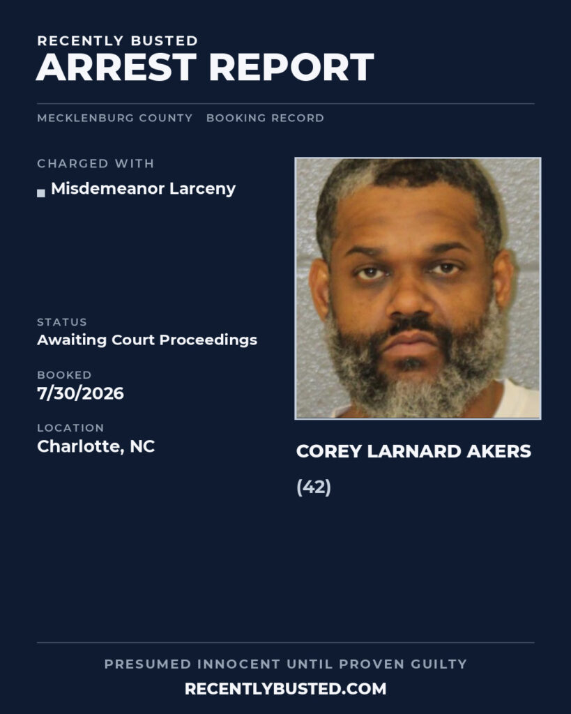Arrest report - COREY LARNARD AKERS