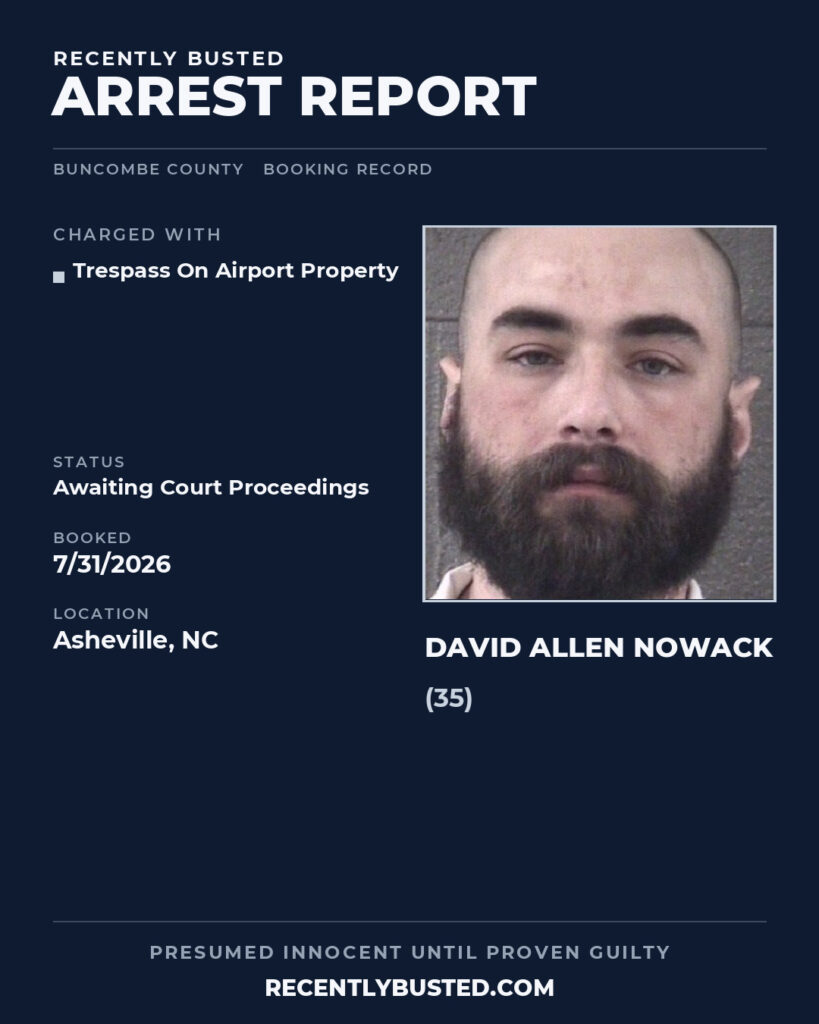 Arrest report - DAVID ALLEN NOWACK