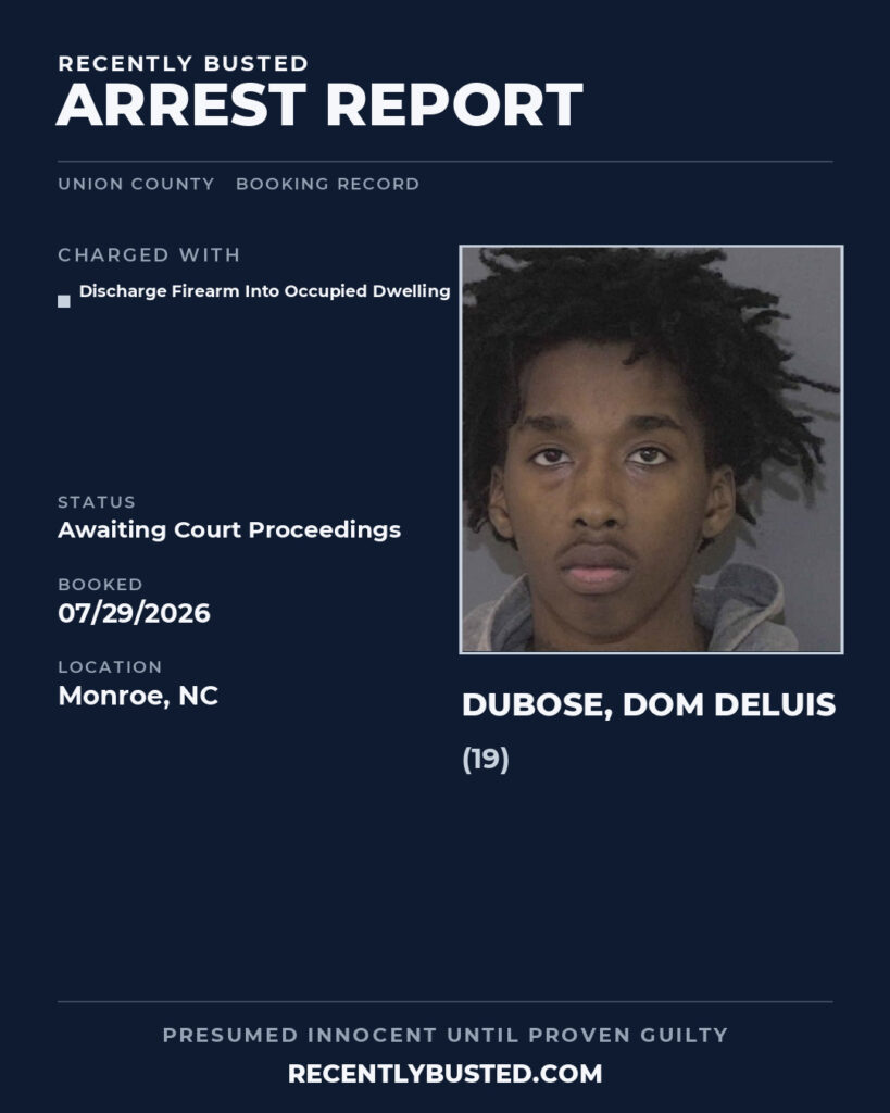 Arrest report - DUBOSE, DOM DELUIS