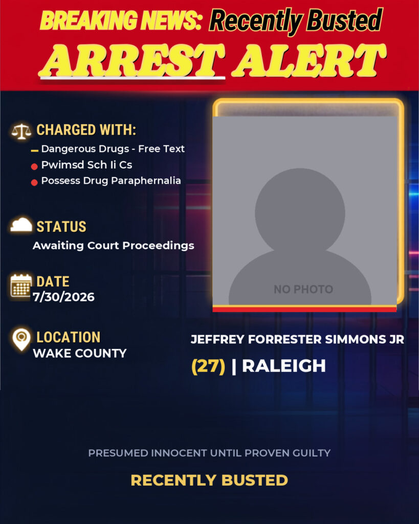 Arrest report - JEFFREY FORRESTER SIMMONS JR
