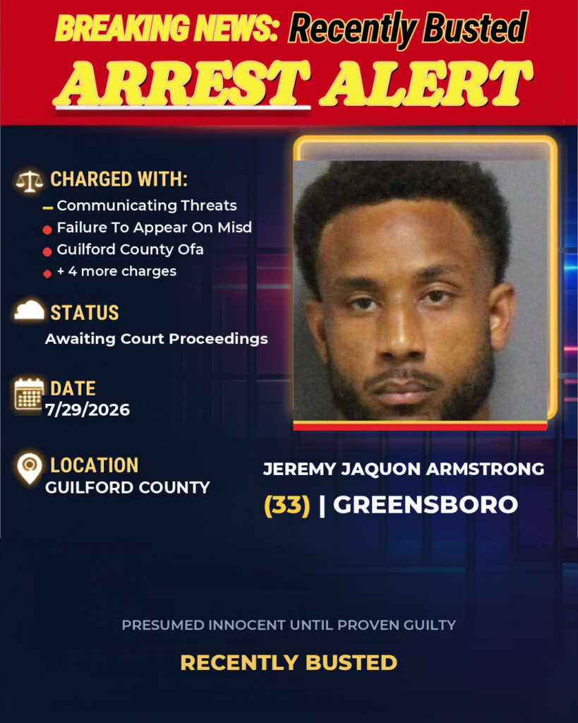 Arrest report - JEREMY JAQUON ARMSTRONG