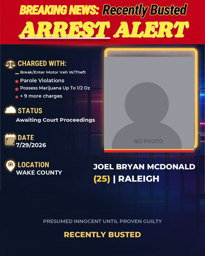 Arrest report - JOEL BRYAN MCDONALD