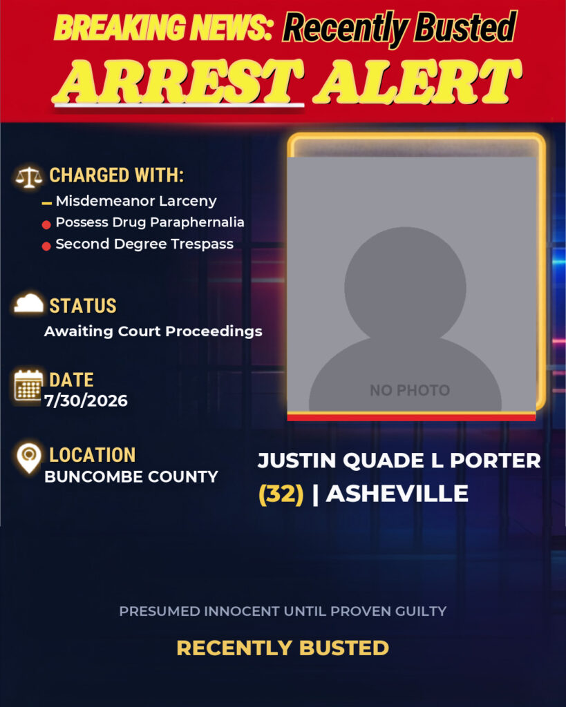 Arrest report - JUSTIN QUADE L PORTER