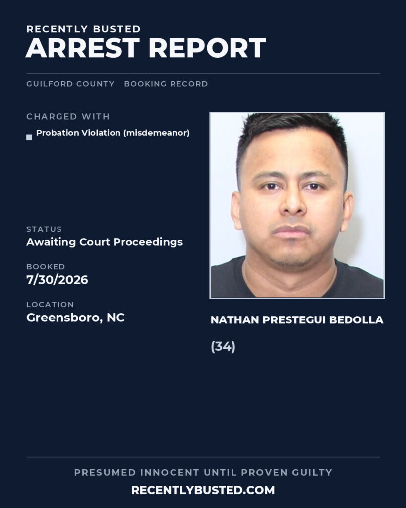 Arrest report - NATHAN PRESTEGUI BEDOLLA