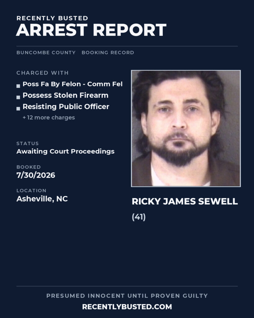 Arrest report - RICKY JAMES SEWELL