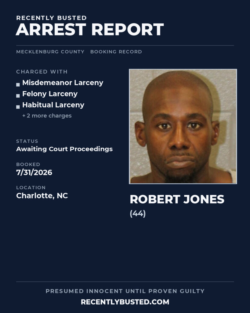Arrest report - ROBERT JONES