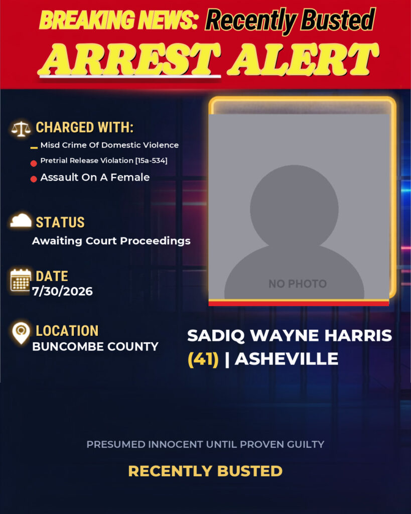 Arrest report - SADIQ WAYNE HARRIS
