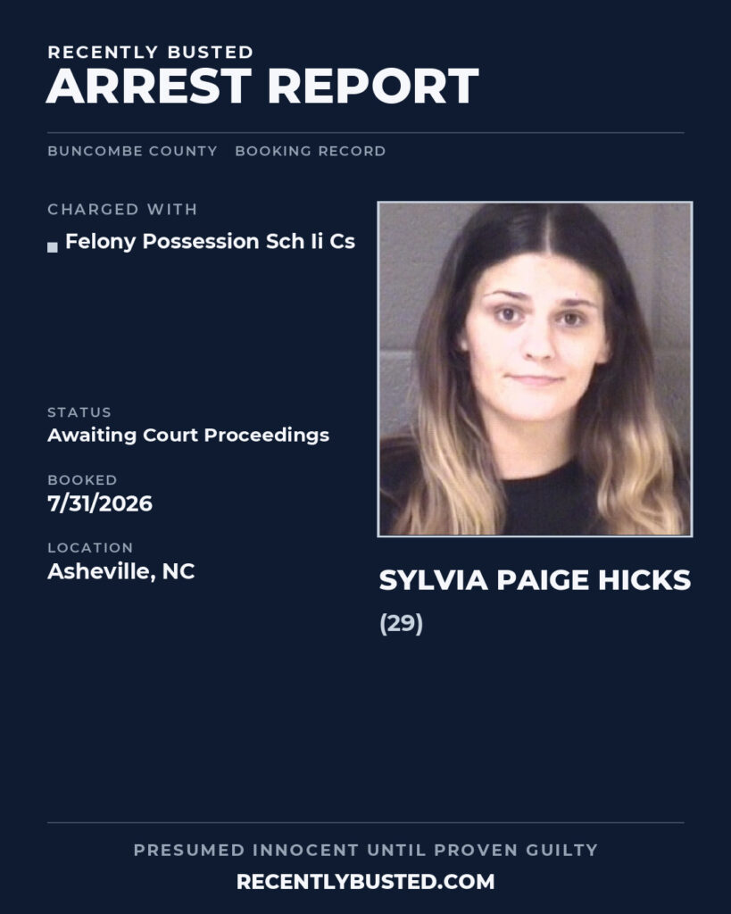 Arrest report - SYLVIA PAIGE HICKS