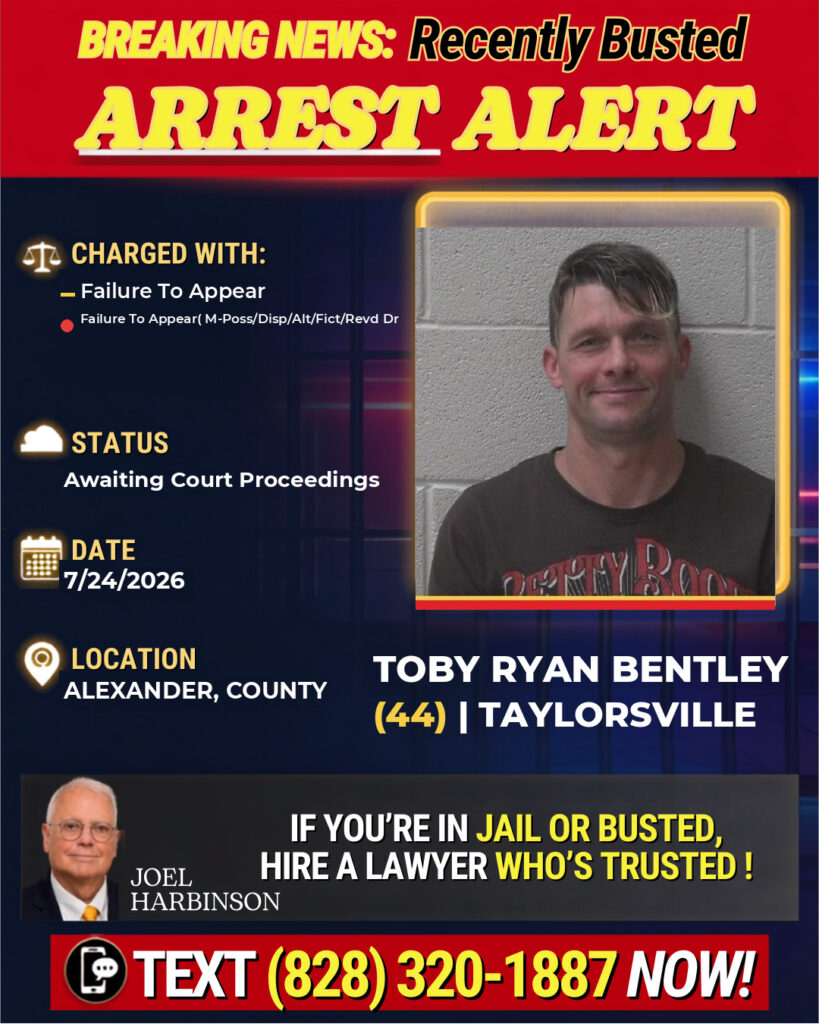 Arrest report - TOBY RYAN BENTLEY