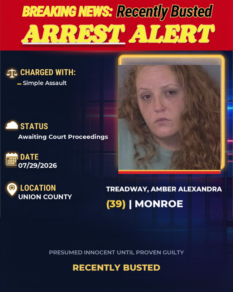 Arrest report - TREADWAY, AMBER ALEXANDRA