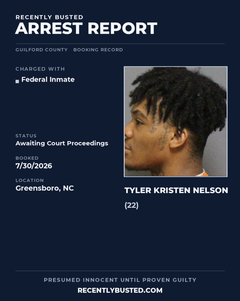 Arrest report - TYLER KRISTEN NELSON