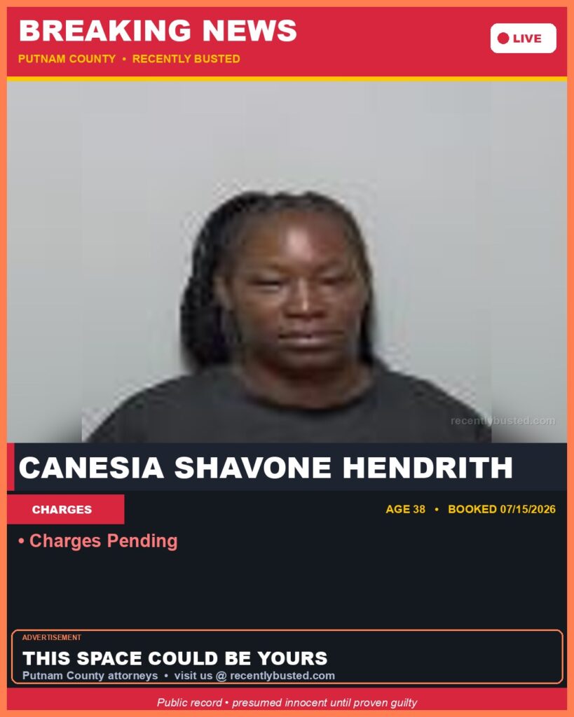 Booking photo of Canesia Shavone Hendrith