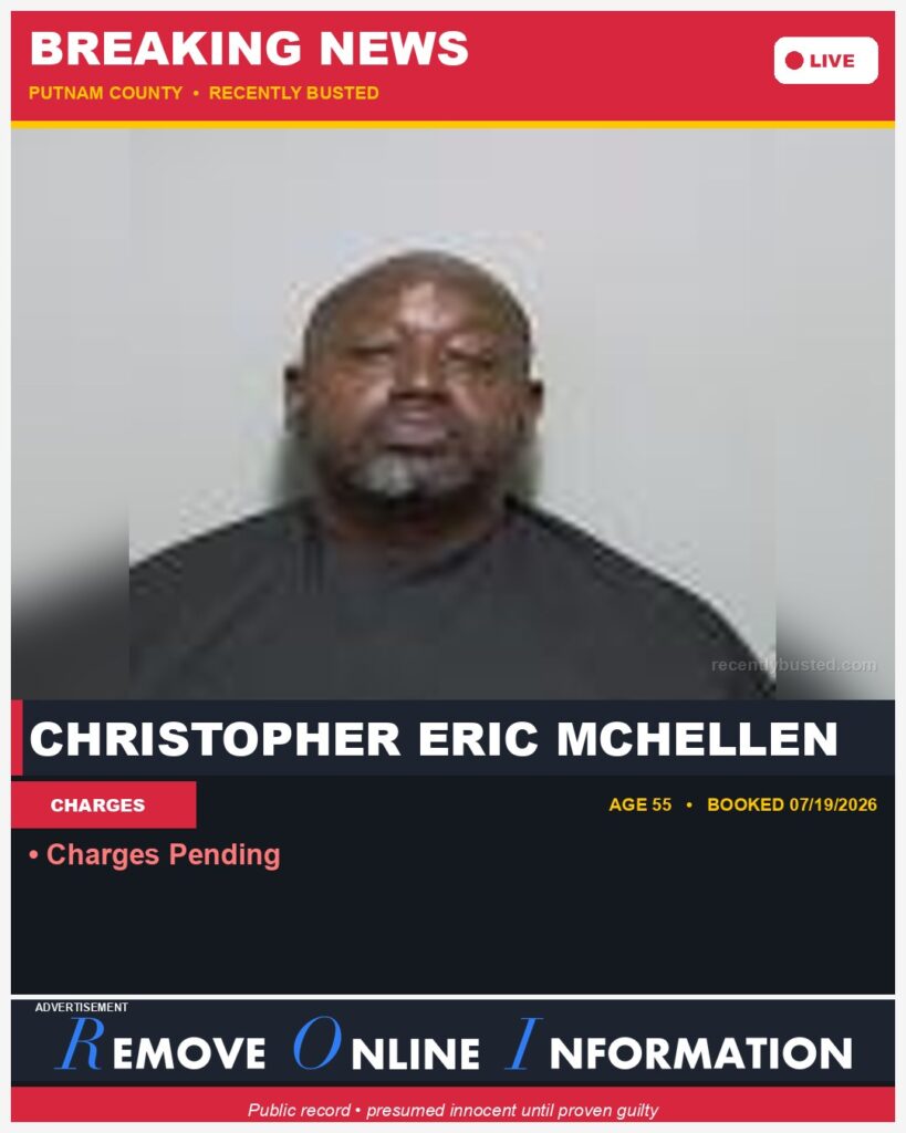 Booking photo of Christopher Eric Mchellen