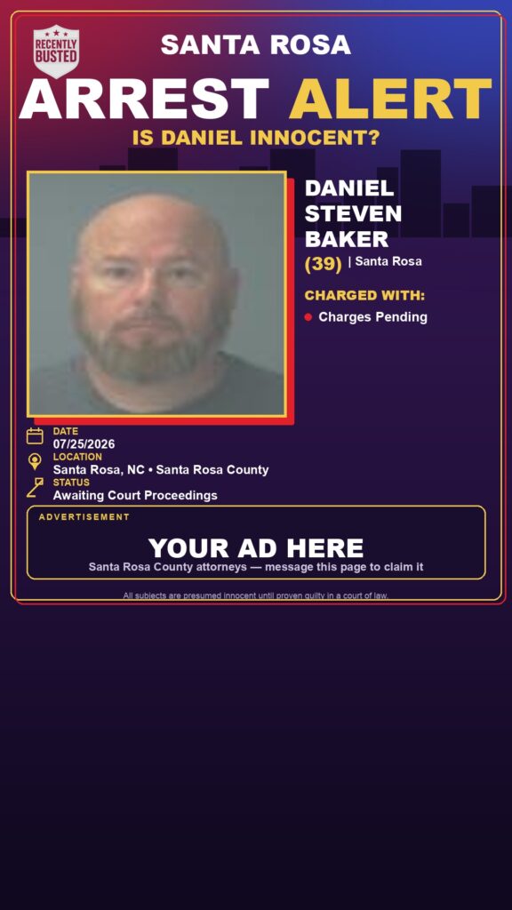 Booking photo of Daniel Steven Baker