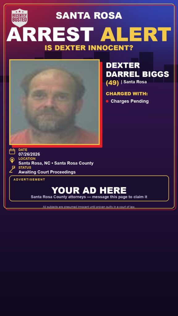 Booking photo of Dexter Darrel Biggs